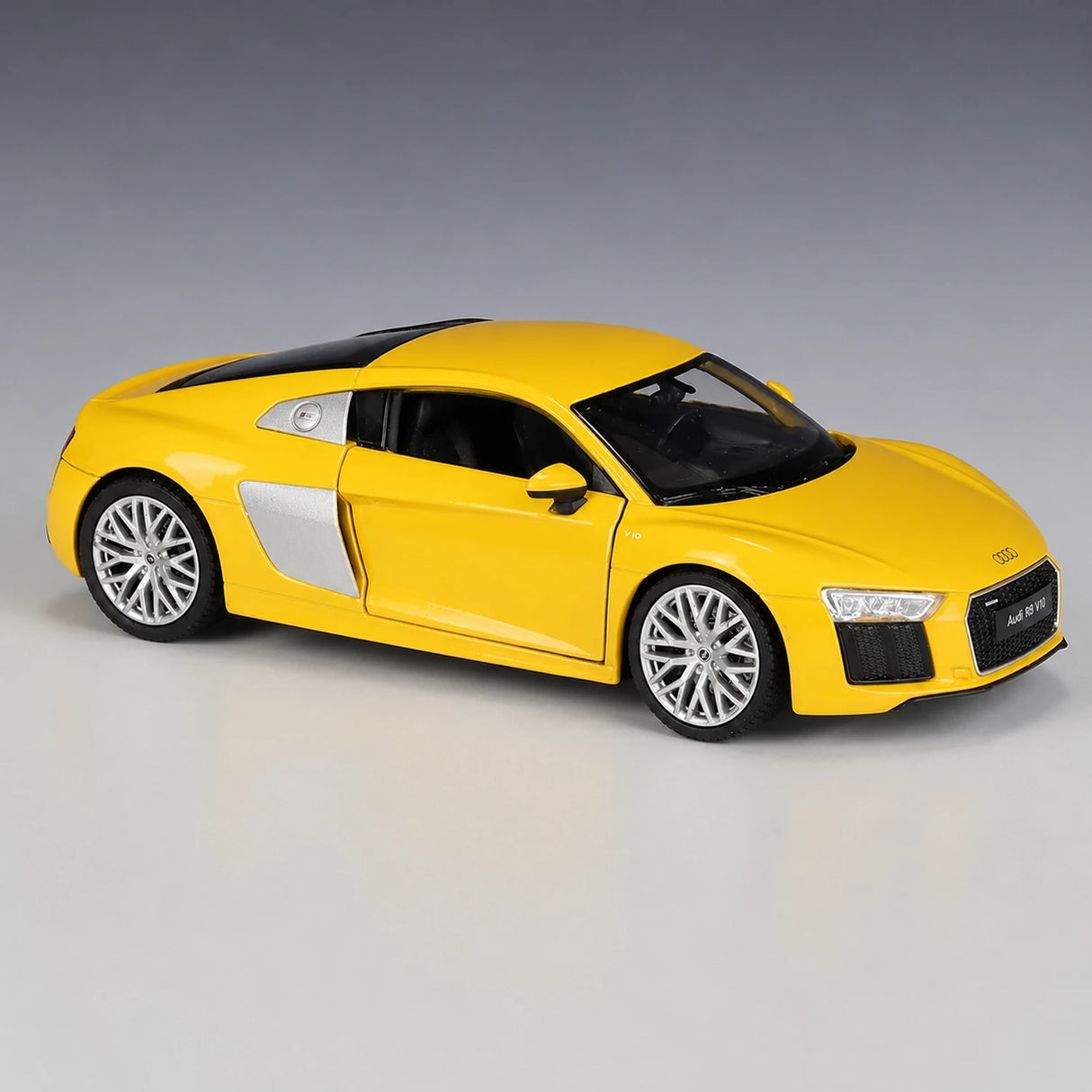 ウェリー Audi 2016 R8 V10 イエロー 1:24 – ダイキャスト展示モデルダイキャスト (Welly)