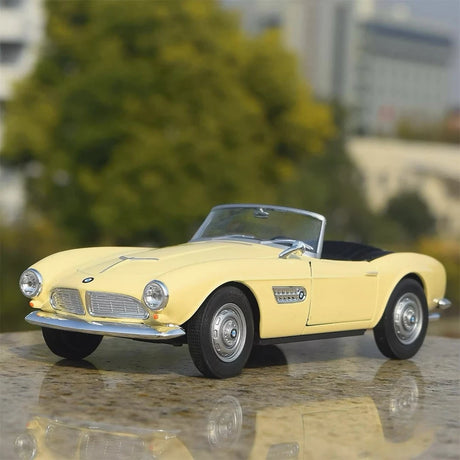 [Welly] 1:24 BMW 1956 507 Convertible geel modelauto Die-Cast