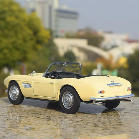 [Welly] 1:24 BMW 1956 507 Convertible geel modelauto Die-Cast