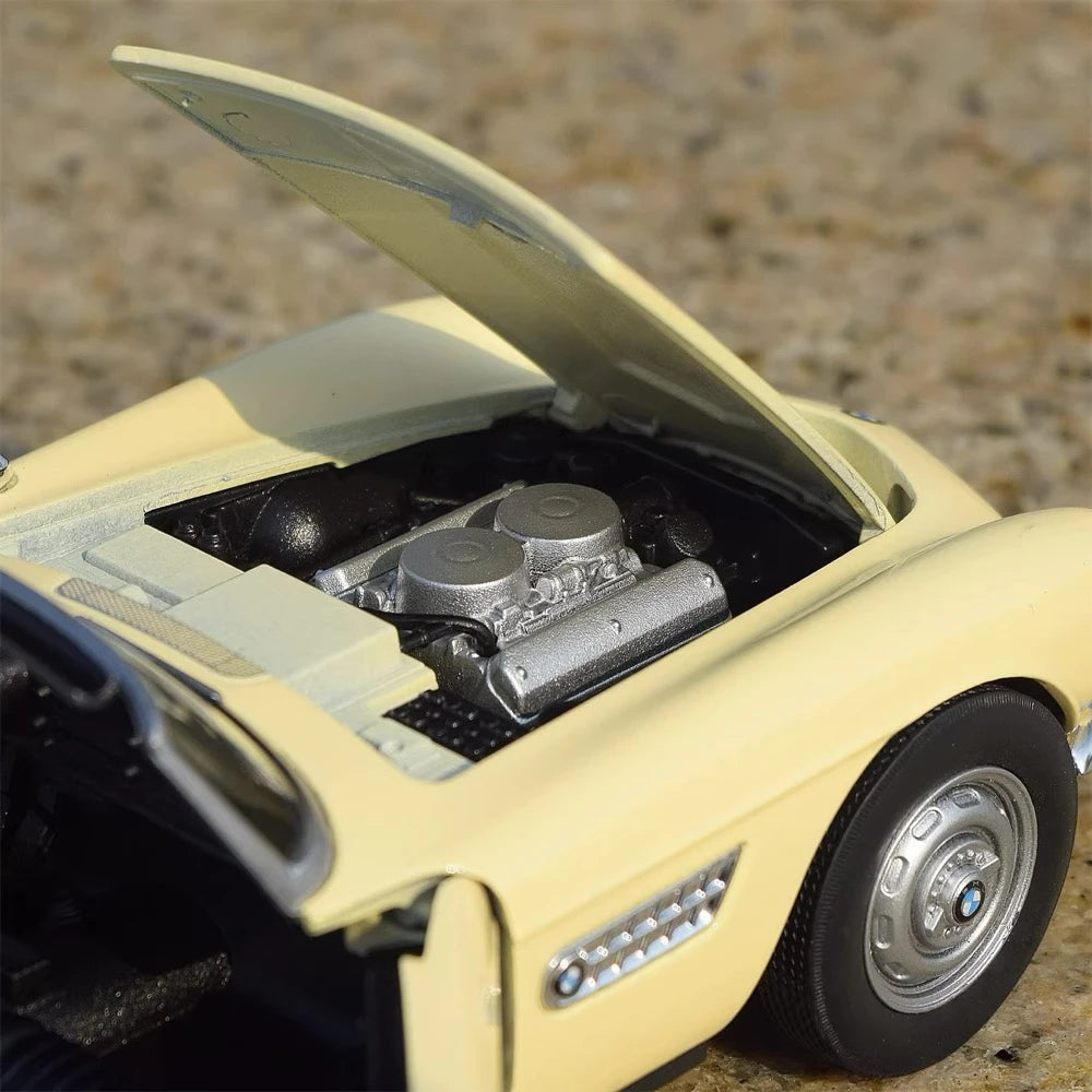 [Welly] 1:24 BMW 1956 507 Convertible Yellow Model Car Die-Cast