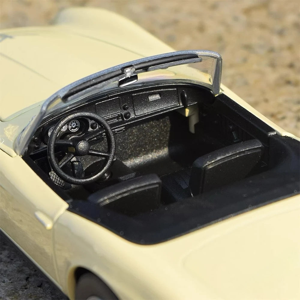 [Welly] 1:24 BMW 1956 507 Convertible giallo modellino di auto Die-Cast