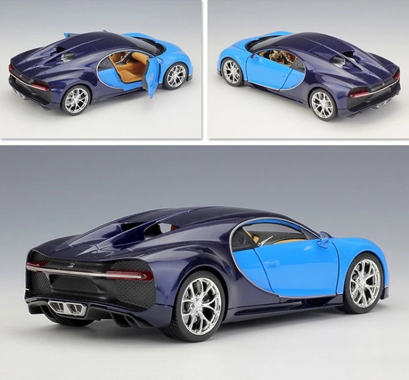[Welly] 1:24 Bugatti 2016 Chiron Blue Model Car Die-Cast