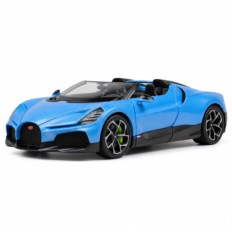 [Welly] 1:24 Bugatti 2022 W16 Mistral blu modellino di auto Die-Cast