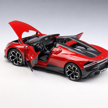 [Welly] 1:24 Bugatti 2022 W16 Mistral rosso modellino di auto Die-Cast