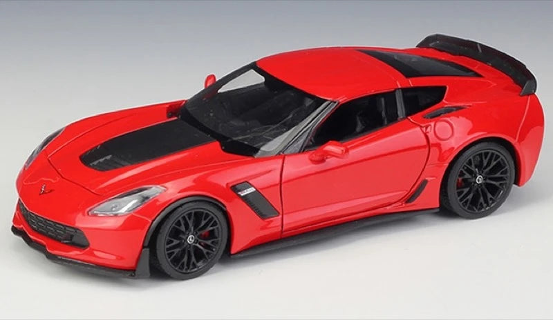 [Welly] 1:24 Chevrolet 2017 Corvette Z06 rosso modellino di auto Die-Cast