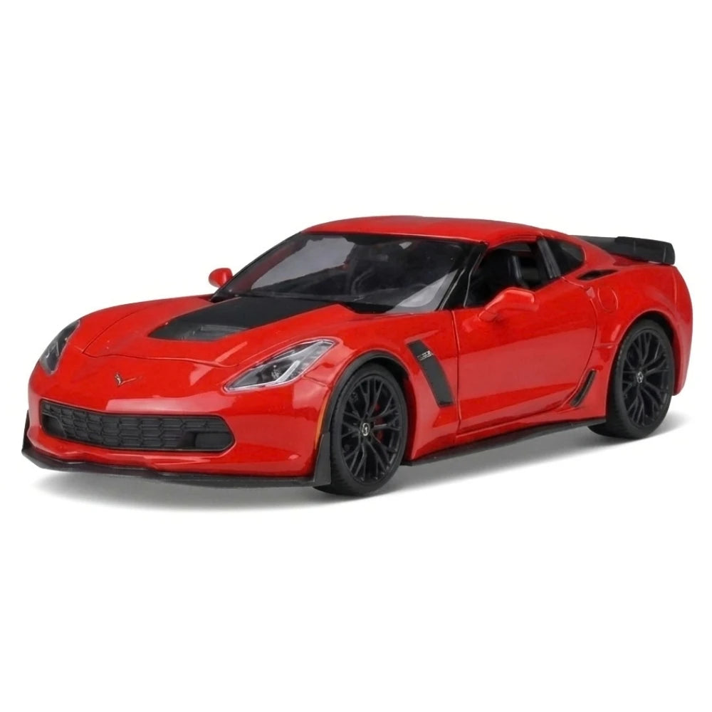[Welly] 1:24 Chevrolet 2017 Corvette Z06 rosso modellino di auto Die-Cast