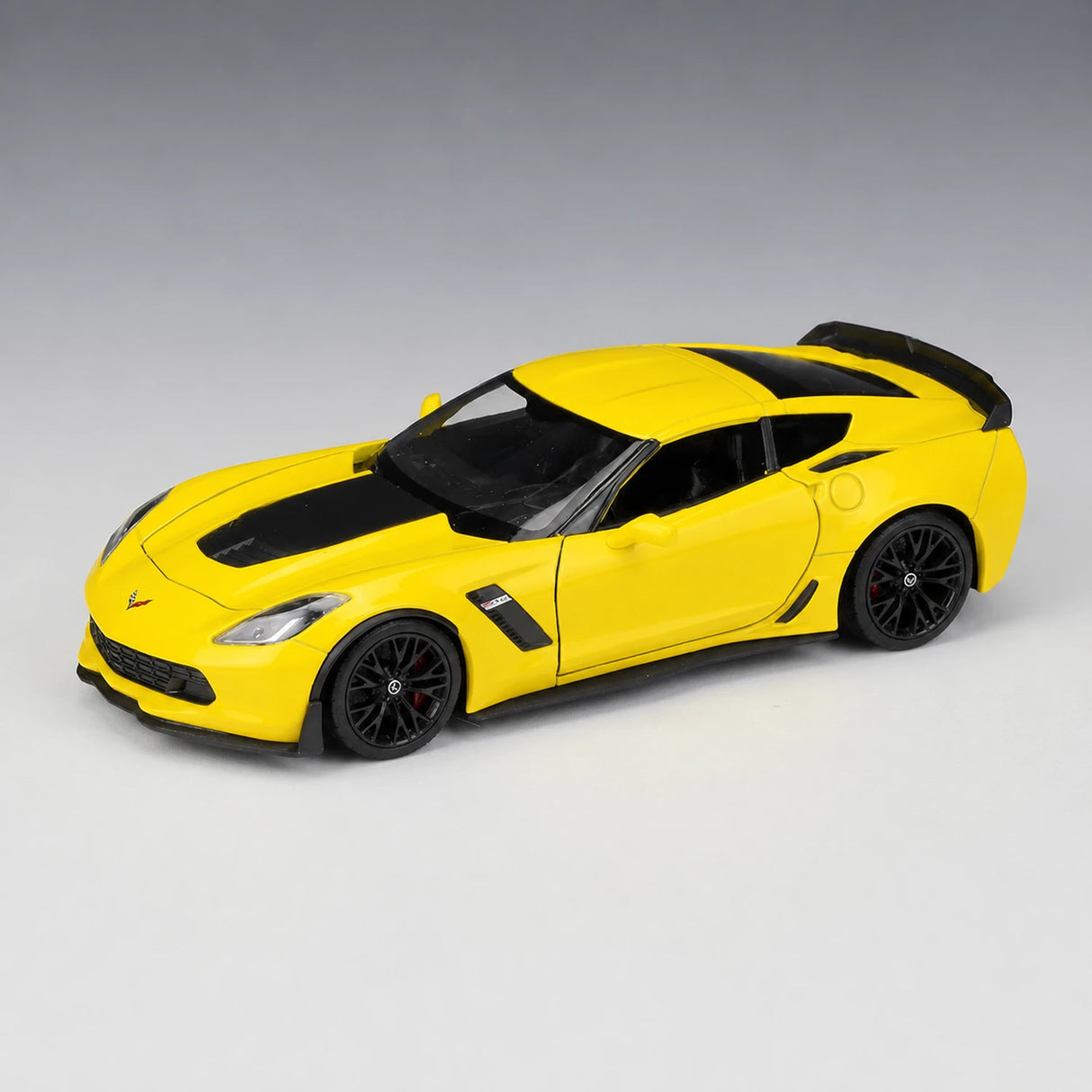 [Welly] 1:24 Chevrolet 2017 Corvette Z06 giallo modellino di auto Die-Cast