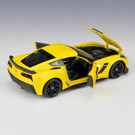 [Welly] 1:24 Chevrolet 2017 Corvette Z06 giallo modellino di auto Die-Cast