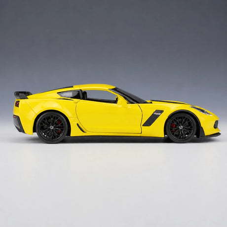 [Welly] 1:24 Chevrolet 2017 Corvette Z06 giallo modellino di auto Die-Cast