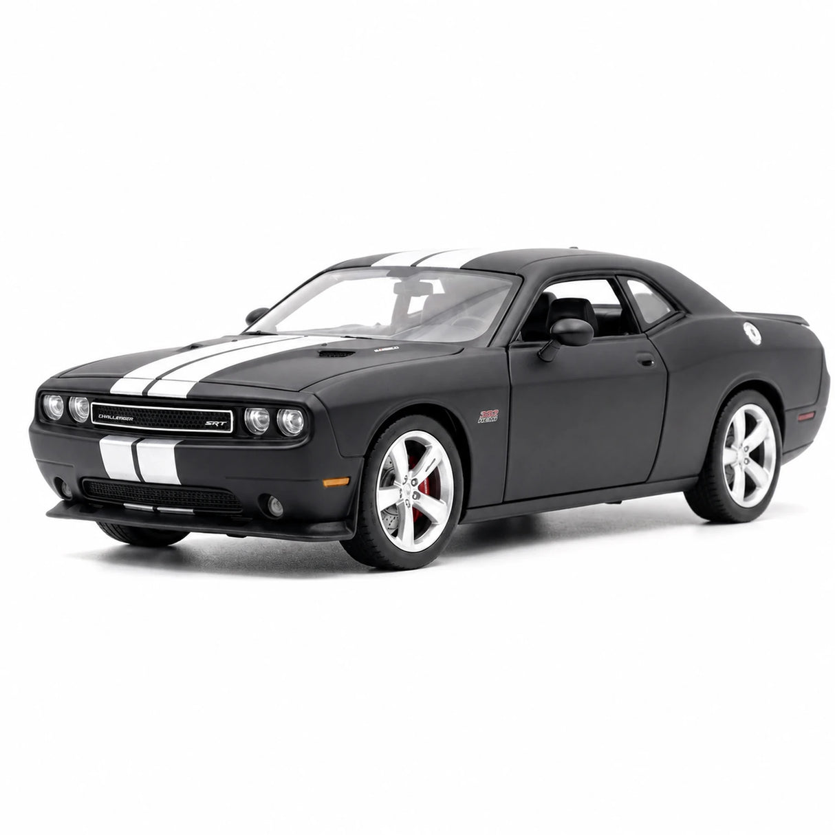 [Welly] 1:24 Dodge 2012 Challenger SRT opaco nero modellino di auto Die-Cast