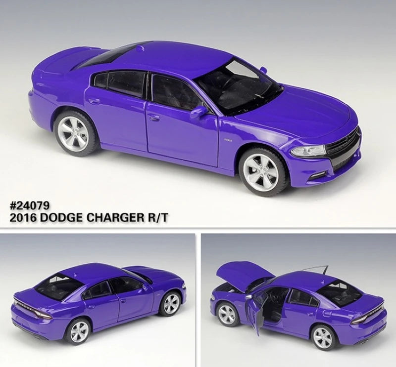 [Welly] 1:24 Dodge 2016 Charger RT Purple Model Car Die-Cast
