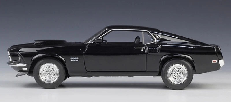 [Welly] 1:24 Ford 1969 Mustang Boss 429 Black Model Car Die-Cast