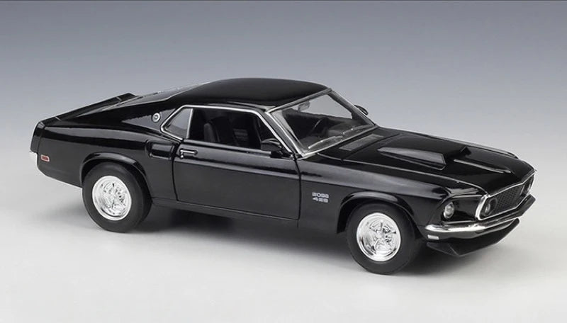 [Welly] 1:24 Ford 1969 Mustang Boss 429 Black Model Car Die-Cast