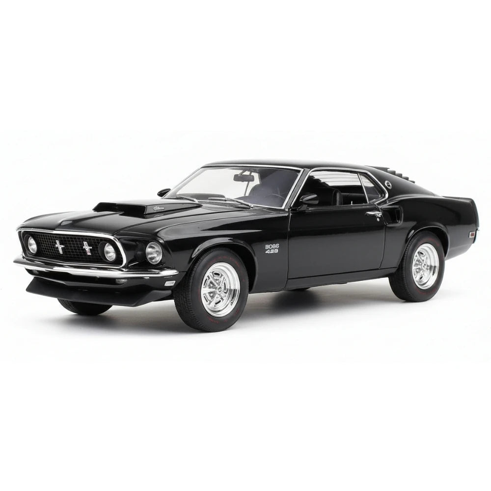 [Welly] 1:24 Ford 1969 Mustang Boss 429 Black Model Car Die-Cast