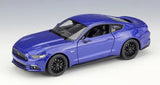 [Welly] 1:24 Ford 2015 Mustang GT Blue Model Car Die-Cast