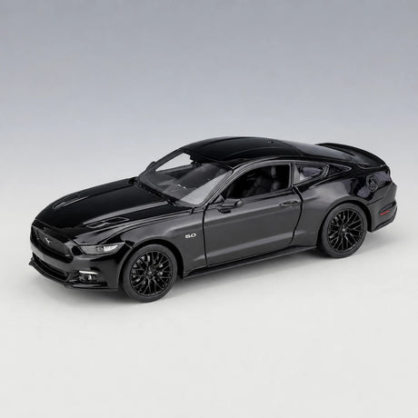 Welly Ford 2015 Mustang GT Glossy أسود 1:24 – نموذج عرض معدني مصبوب