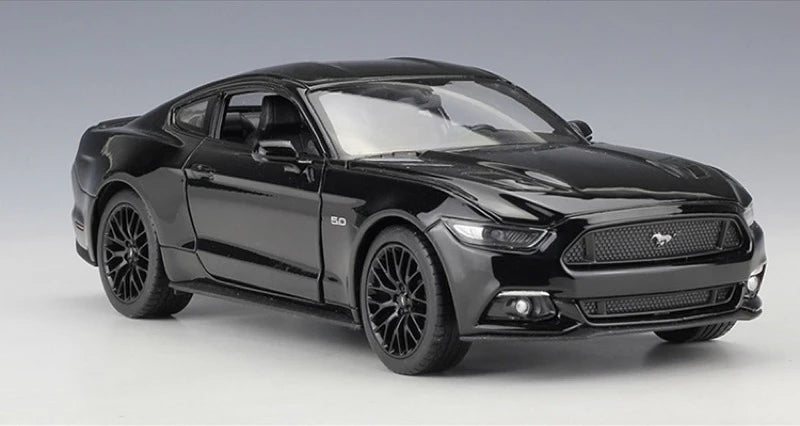 [Welly] 1:24 Ford 2015 Mustang GT Glossy Black Model Car Die-Cast