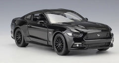 [Welly] 1:24 Ford 2015 Mustang GT Glossy Black Model Car Die-Cast