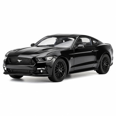 Welly Ford 2015 Mustang GT Glossy أسود 1:24 – نموذج عرض معدني مصبوب