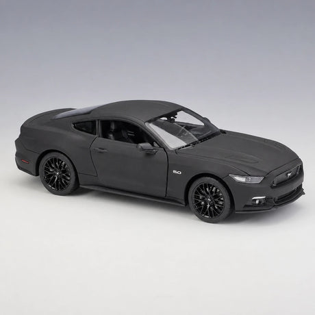 Welly Ford 2015 Mustang GT Matte أسود 1:24 – نموذج عرض معدني مصبوب