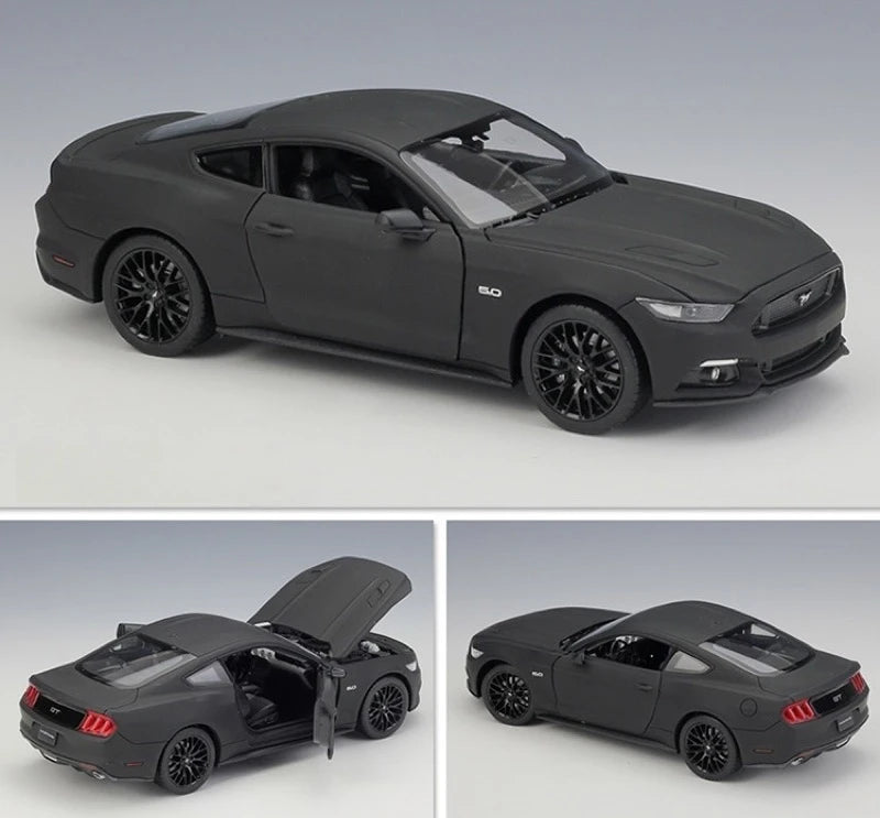 [Welly] 1:24 Ford 2015 Mustang GT Matte Black Model Car Die-Cast