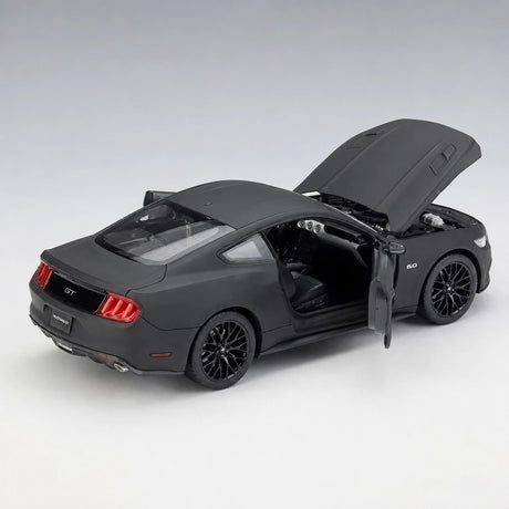 Welly Ford 2015 Mustang GT Matte أسود 1:24 – نموذج عرض معدني مصبوب