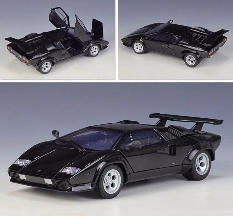 [Welly] 1:24 Lamborghini 1974 Countach LP 5000 QV Black Model Car Die-Cast