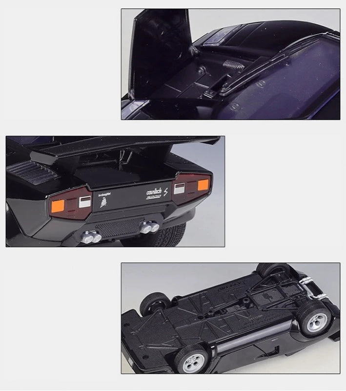 [Welly] 1:24 Lamborghini 1974 Countach LP 5000 QV Black Model Car Die-Cast