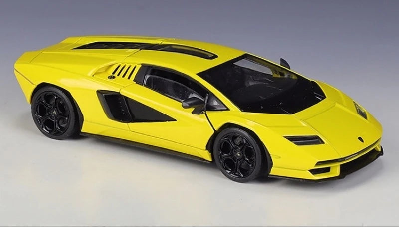 [Welly] 1:24 Lamborghini 2022 Countach LPI800-4 Yellow Model Car Die-Cast