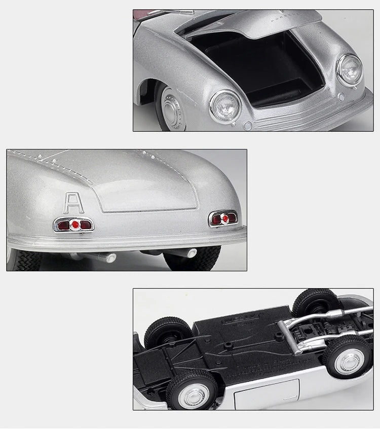 [Welly] 1:24 Porsche 1948 356 No.1 Roadster silver modellbil Die-Cast