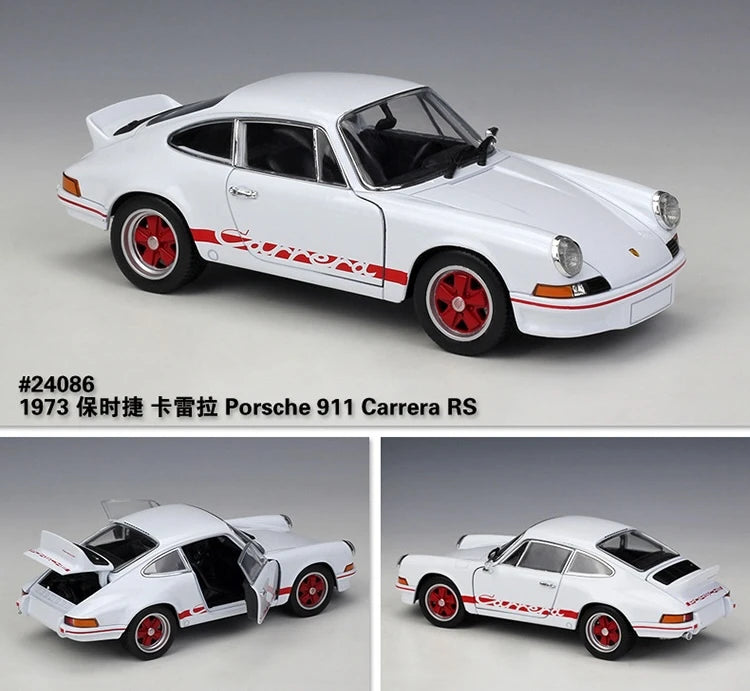 [Welly] 1:24 Porsche 1973 911 Carrera RS White Model Car Die-Cast