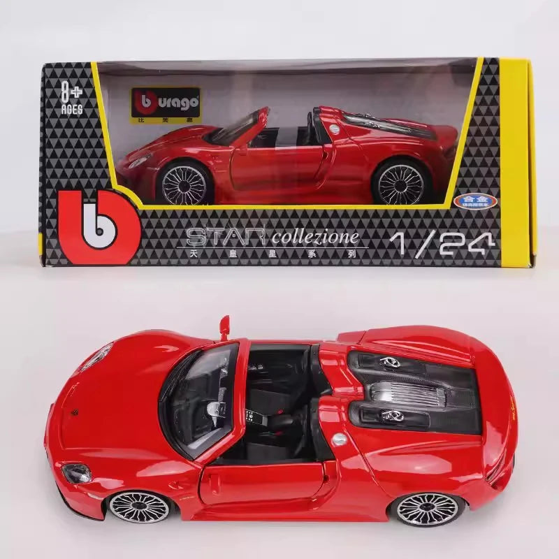 [Welly] 1:24 Porsche 2013 918 Spyder rosso modellino di auto Die-Cast
