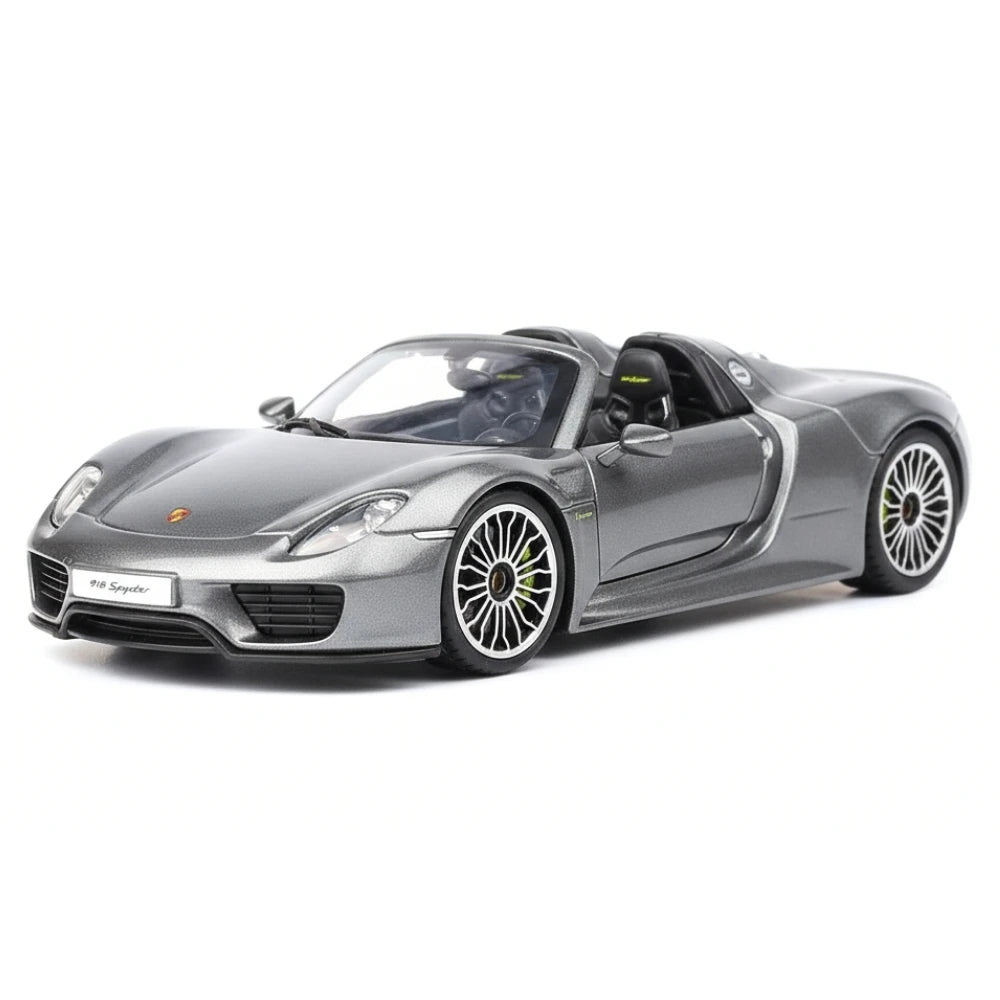 [Welly] 1:24 Porsche 2013 918 Spyder Silver Model Car Die-Cast