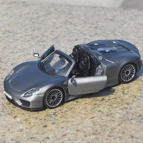 [Welly] 1:24 Porsche 2013 918 Spyder Silver Model Car Die-Cast