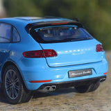 [Welly] 1:24 Porsche 2016 Macan Turbo blauw modelauto Die-Cast
