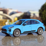 [Welly] 1:24 Porsche 2016 Macan Turbo blauw modelauto Die-Cast