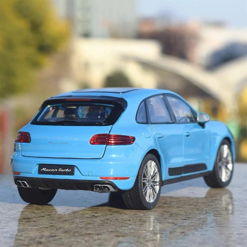 [Welly] 1:24 Porsche 2016 Macan Turbo blauw modelauto Die-Cast