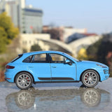 [Welly] 1:24 Porsche 2016 Macan Turbo blauw modelauto Die-Cast