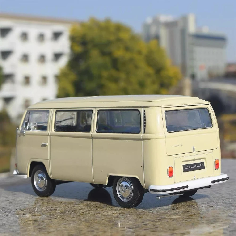 [Welly] 1:24 Volkswagen 1972 T2 Bus White Model Car Die-Cast