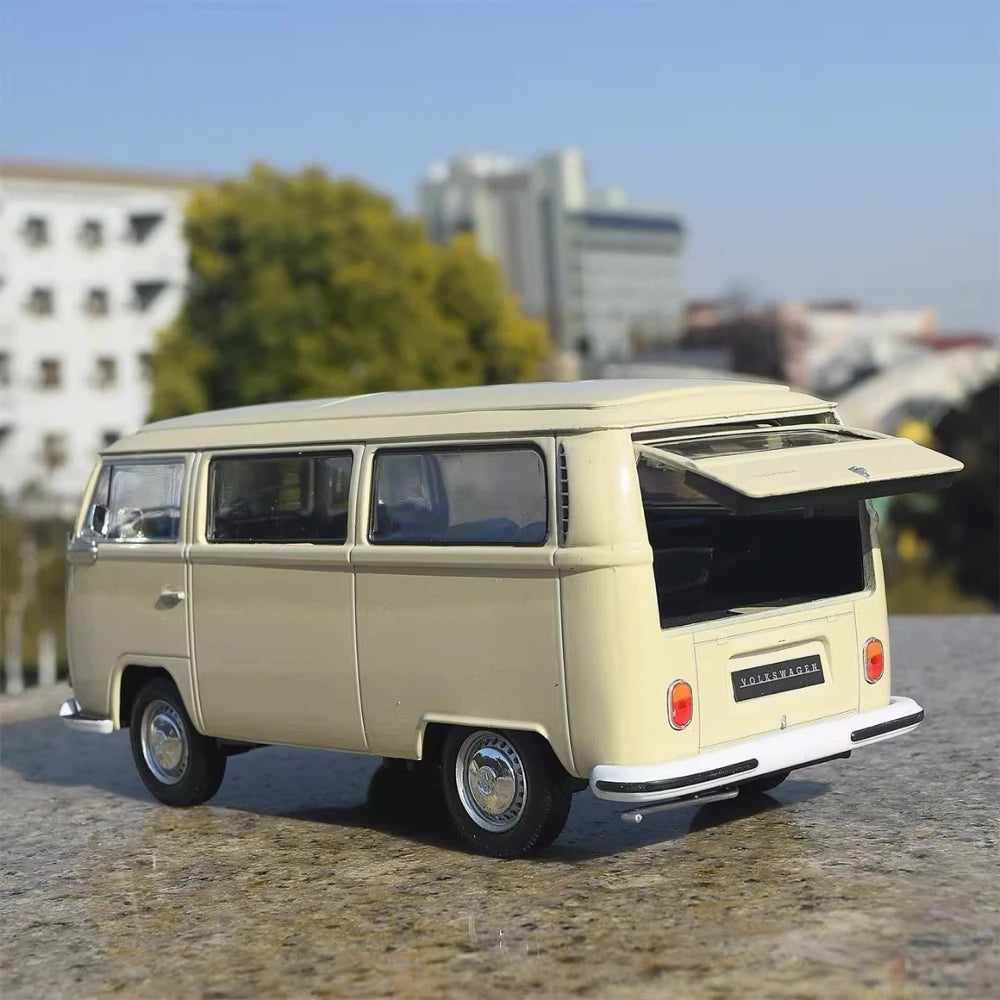 [Welly] 1:24 Volkswagen 1972 T2 Bus White Model Car Die-Cast