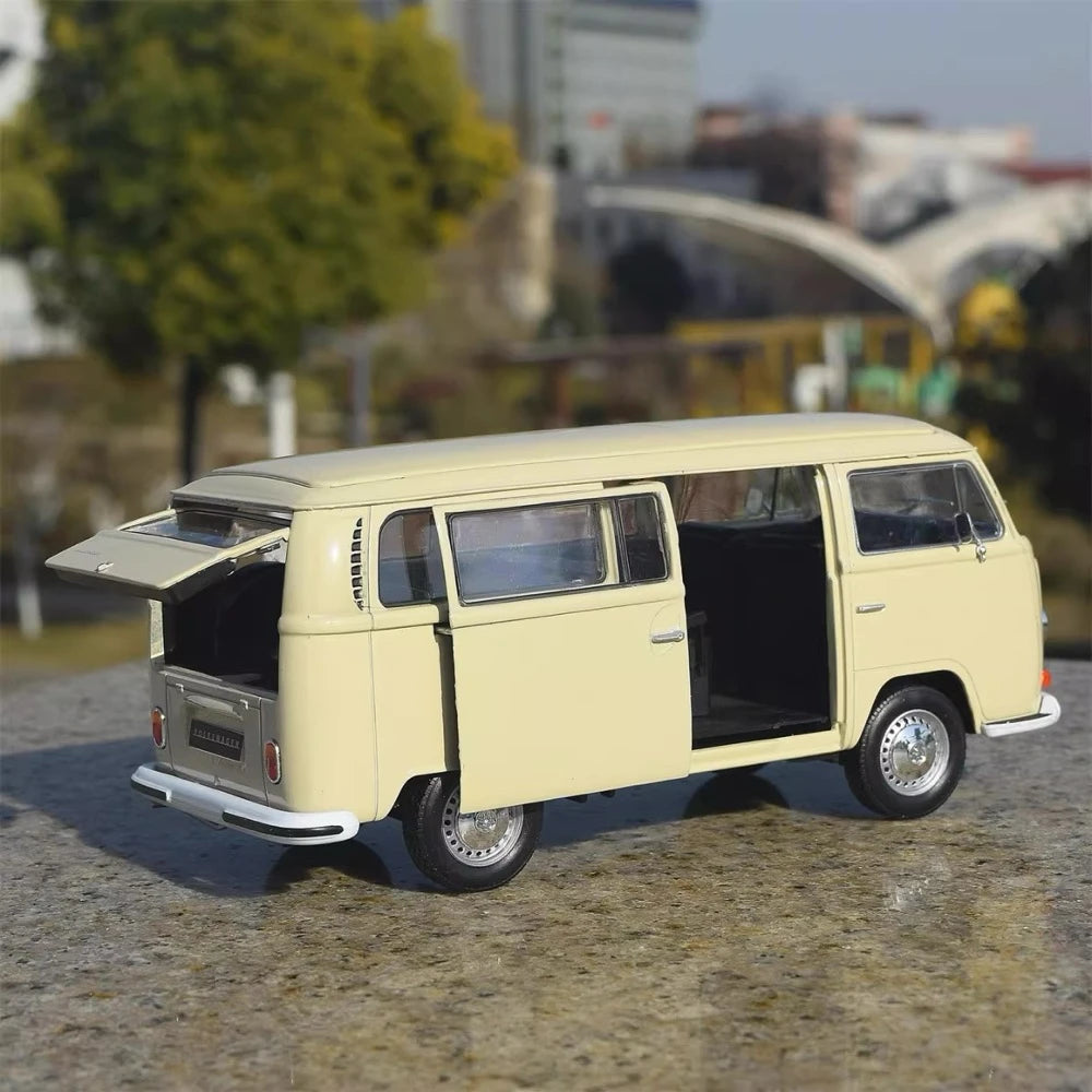 [Welly] 1:24 Volkswagen 1972 T2 Bus White Model Car Die-Cast