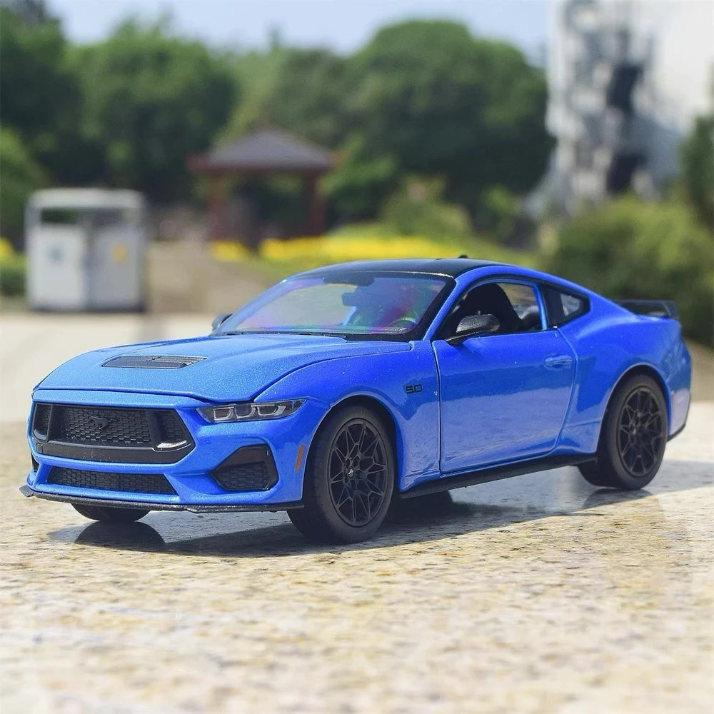 [Welly] 1:25 Ford 2024 Mustang GT Blue Model Car Die-Cast