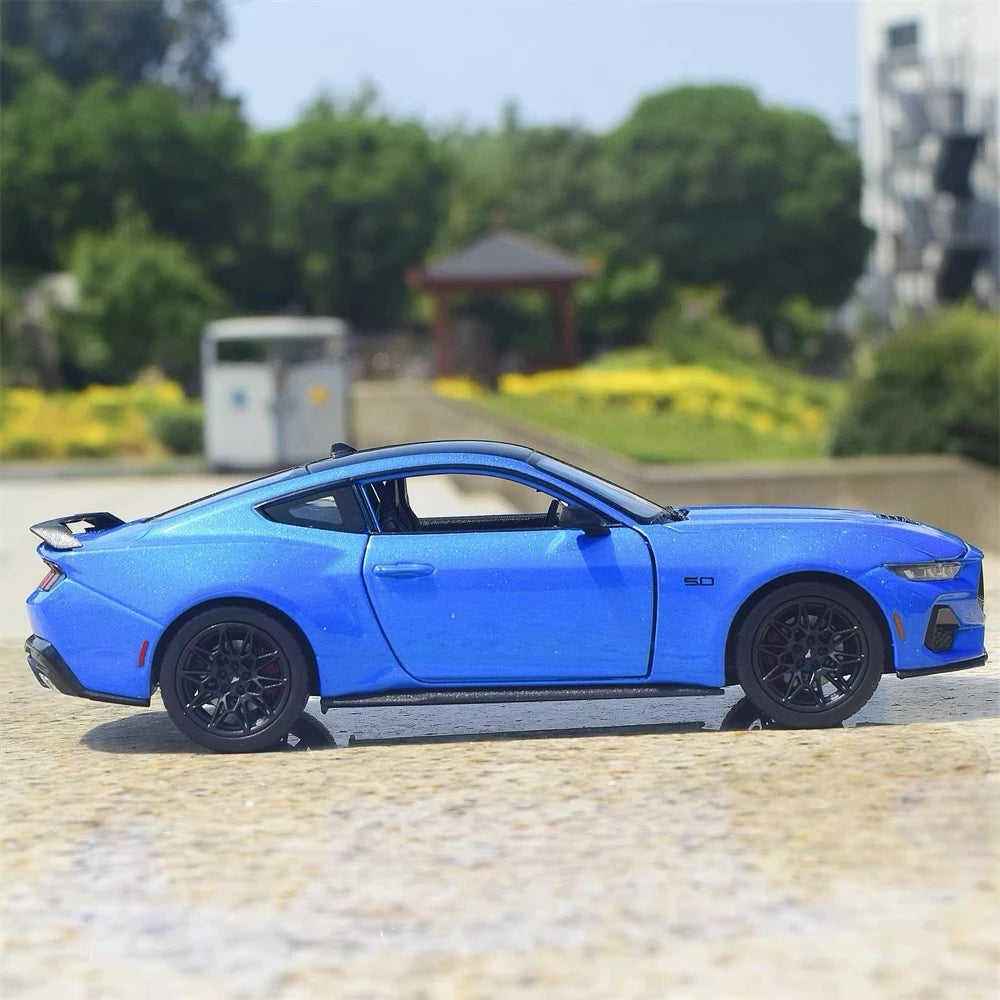 [Welly] 1:25 Ford 2024 Mustang GT Blue Model Car Die-Cast