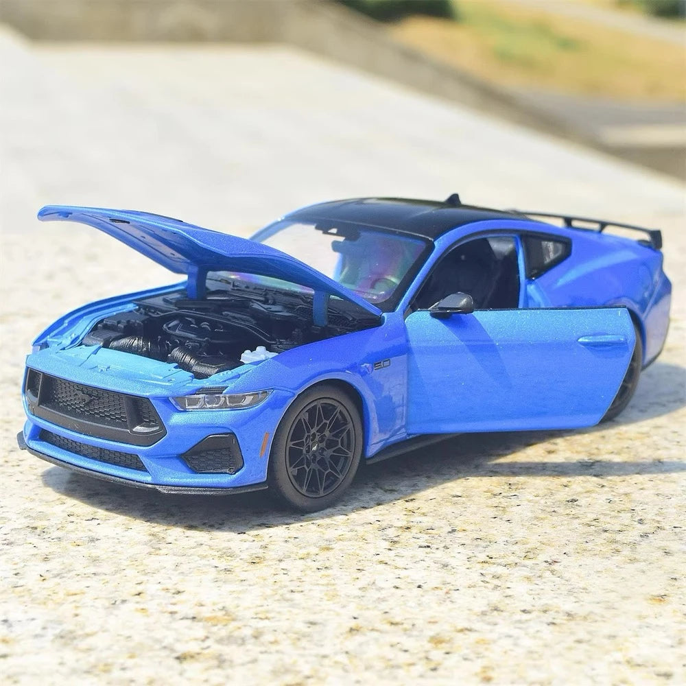 [Welly] 1:25 Ford 2024 Mustang GT Blue Model Car Die-Cast