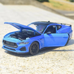 [Welly] 1:25 Ford 2024 Mustang GT Blue Model Car Die-Cast