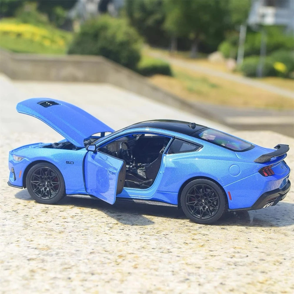 [Welly] 1:25 Ford 2024 Mustang GT Blue Model Car Die-Cast