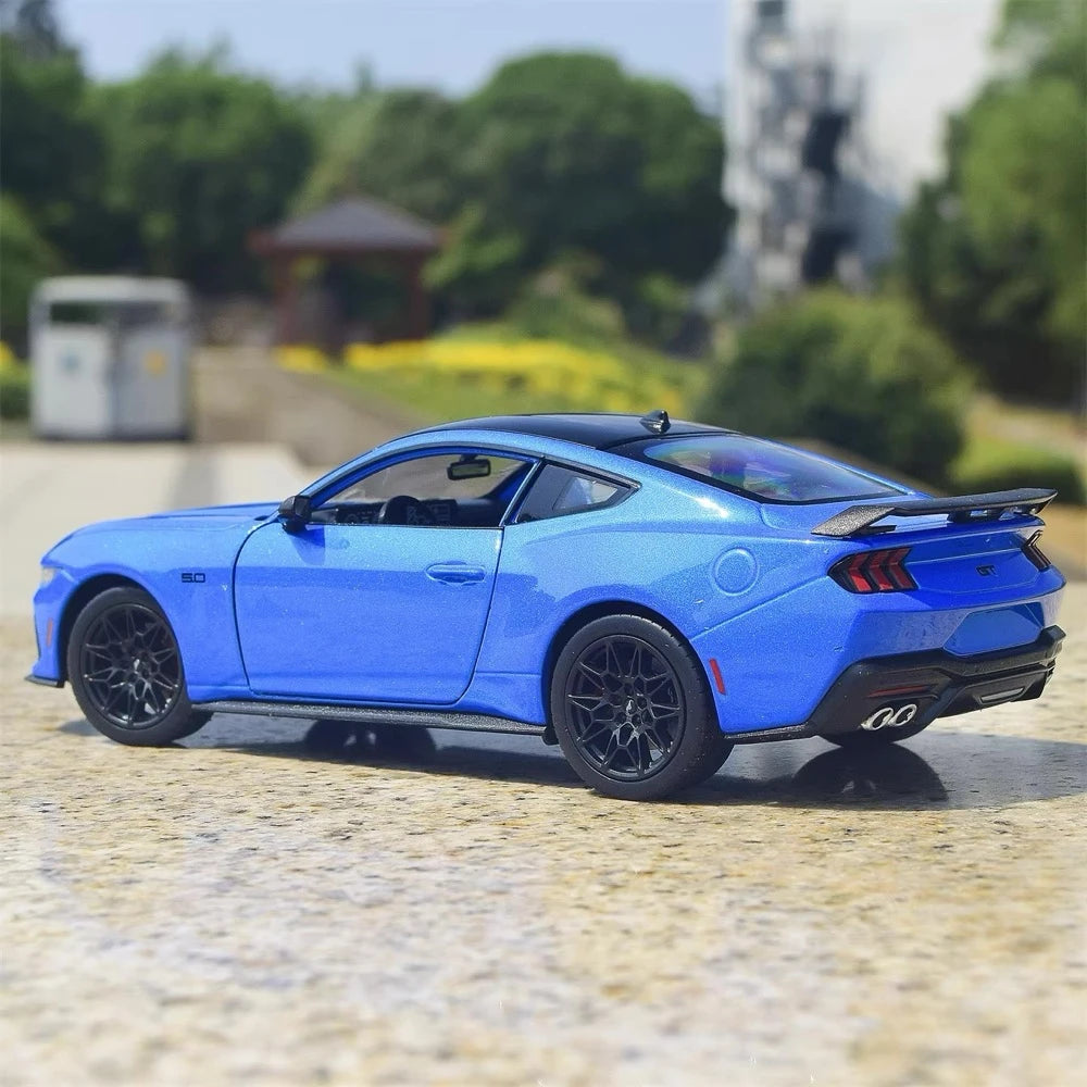 [Welly] 1:25 Ford 2024 Mustang GT Blue Model Car Die-Cast