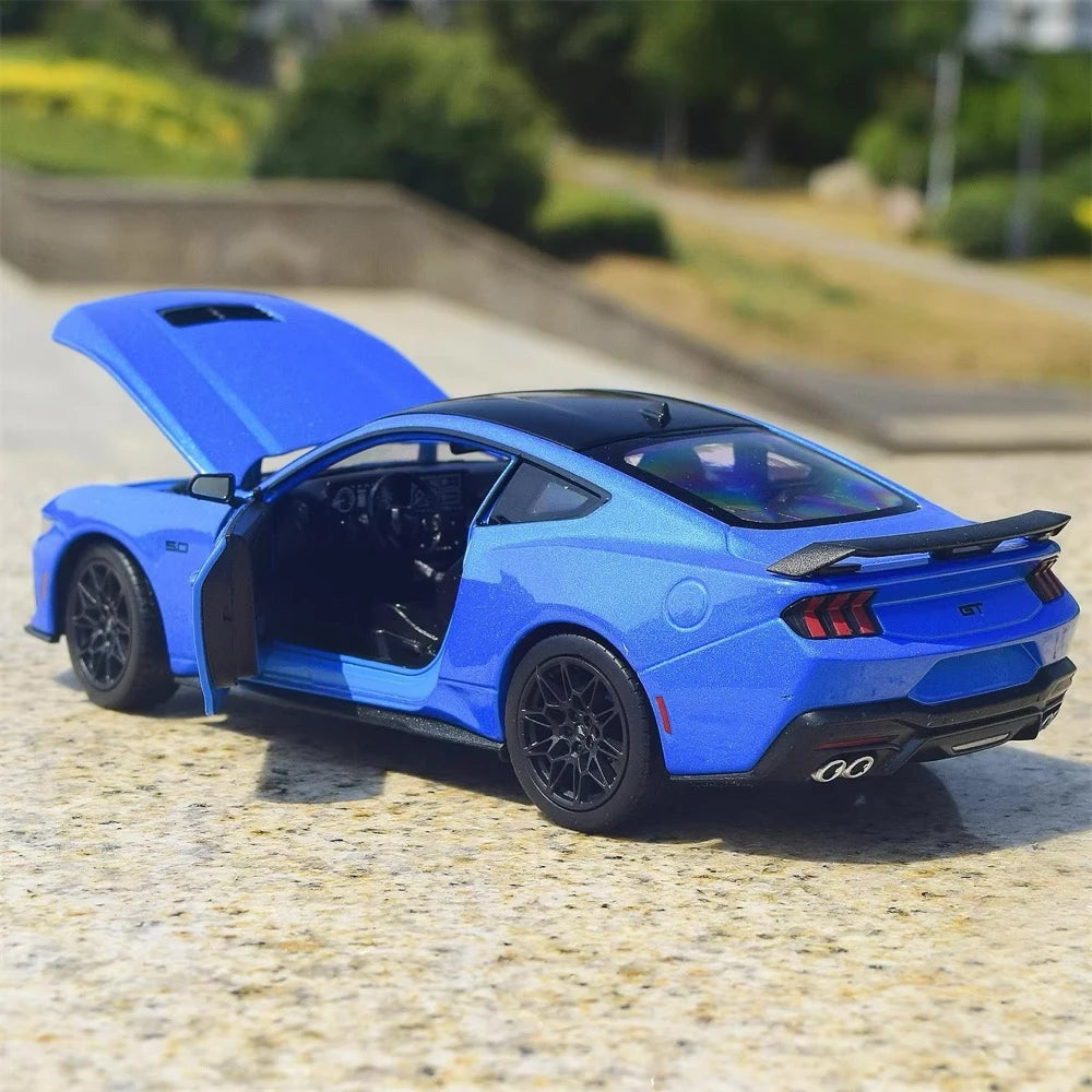 [Welly] 1:25 Ford 2024 Mustang GT Blue Model Car Die-Cast