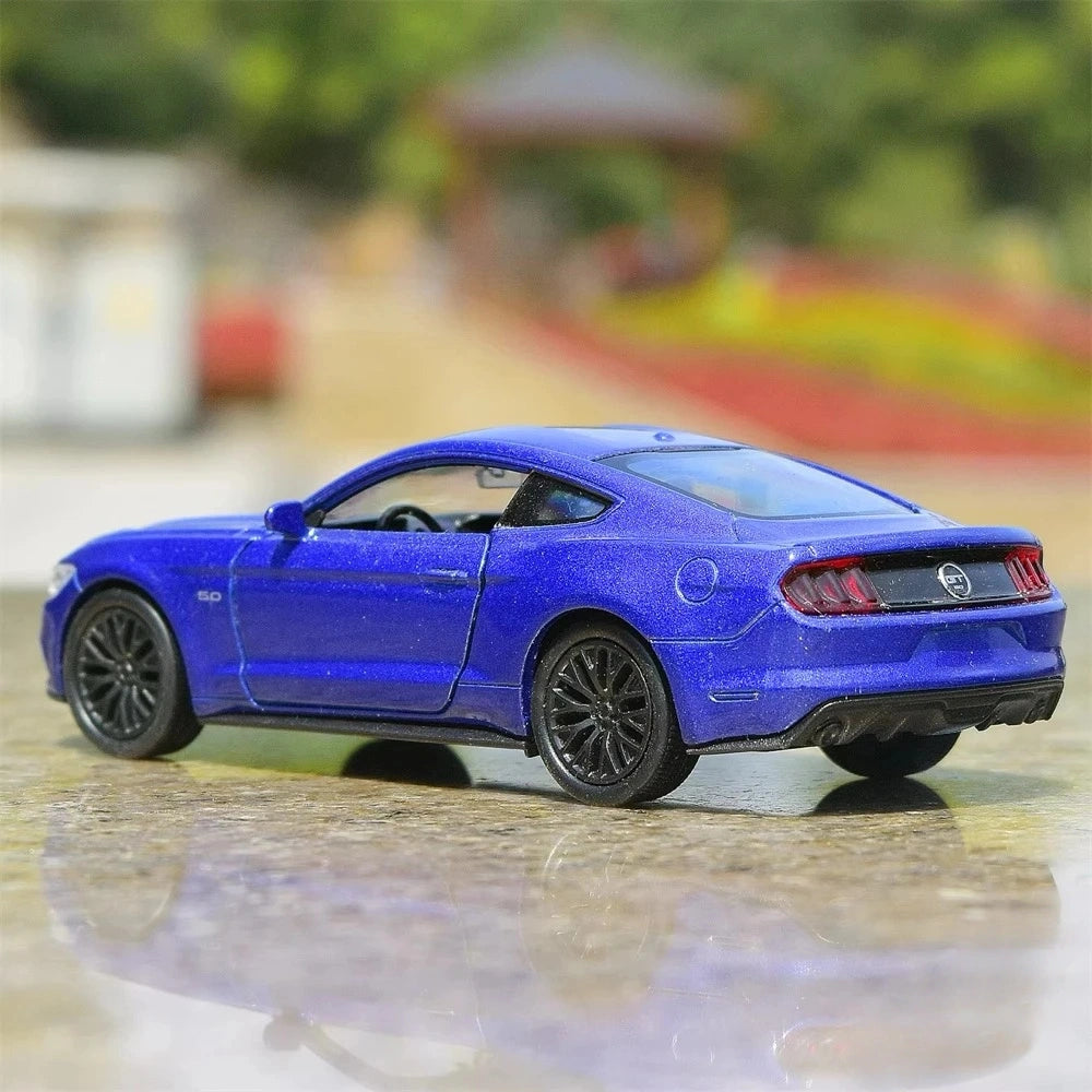 [Welly] 1:36 Ford 2015 Mustang GT blu modellino di auto Die-Cast