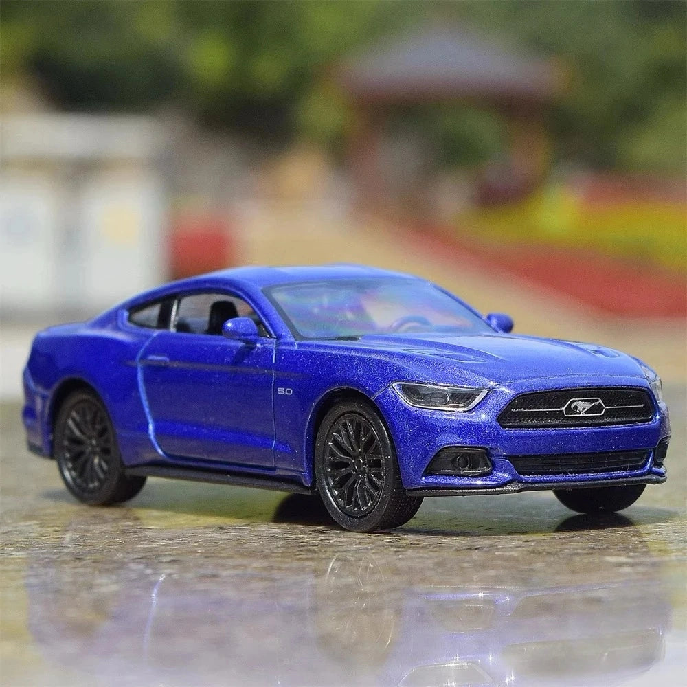 [Welly] 1:36 Ford 2015 Mustang GT blu modellino di auto Die-Cast